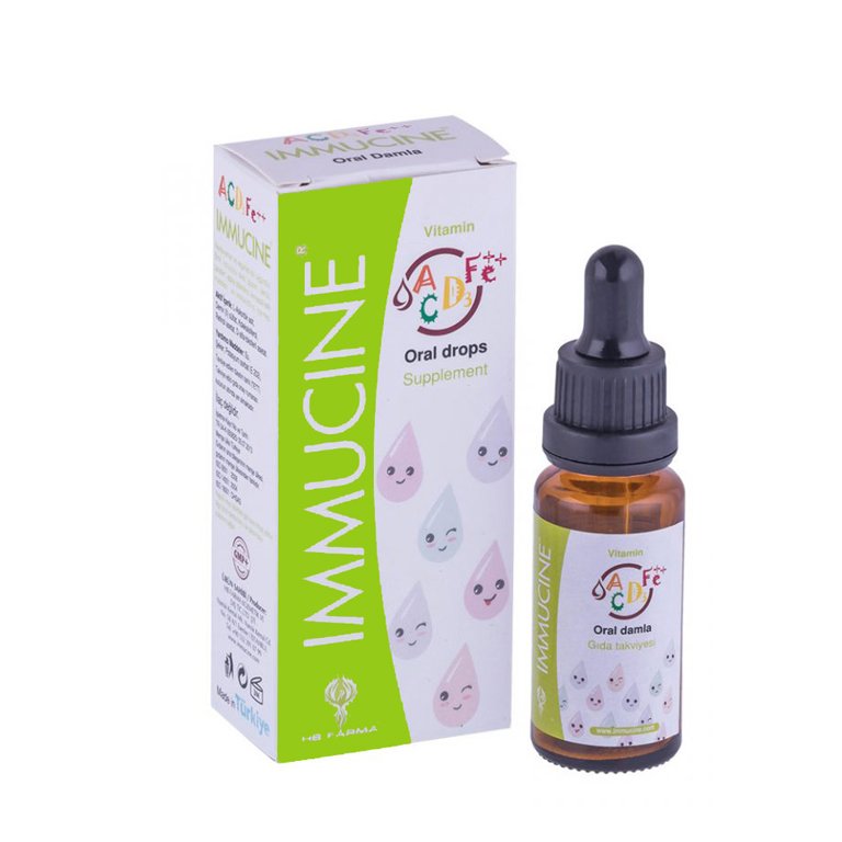 Immucine A, C , D3, Fe++ Vitamin 20 ml Damla